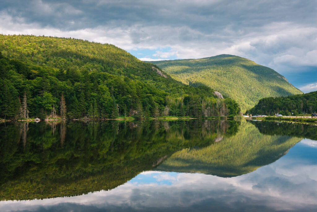 Saco Lake, at Crawford Notch State Park, in the White Mountains,